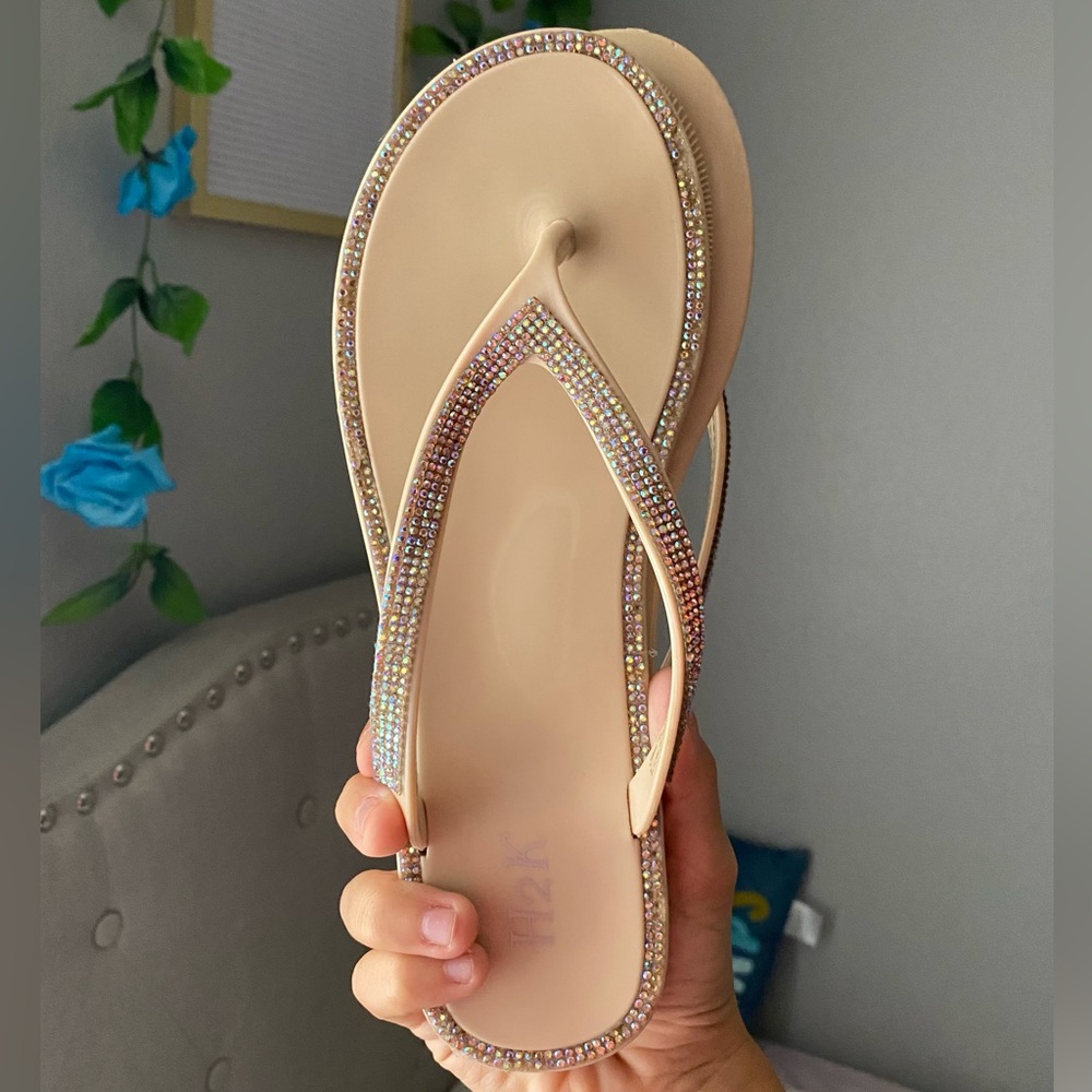 Bling Cream-Colored Sandals